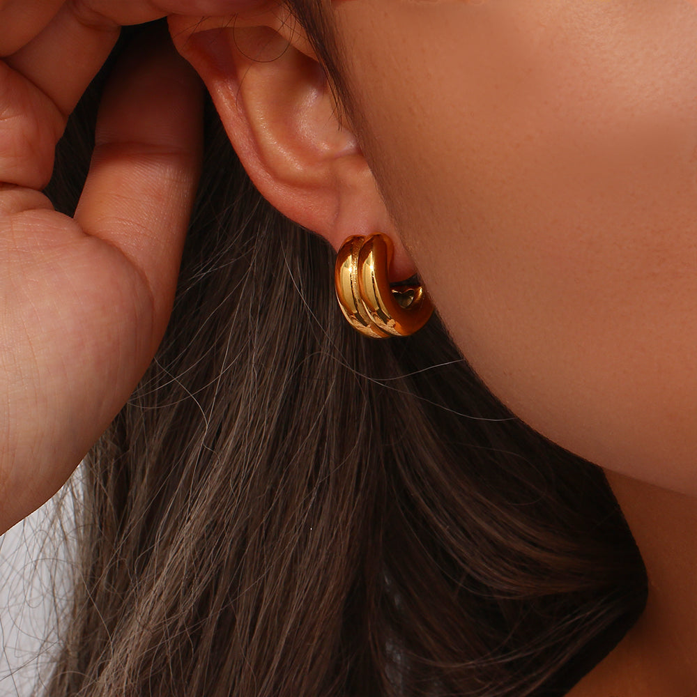 Gold hoop earrings