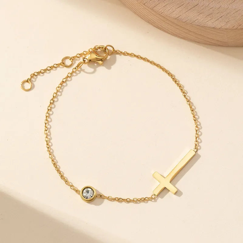 Gold Cross Bracelet