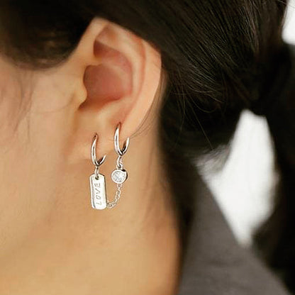 Double Hole Huggie Earring